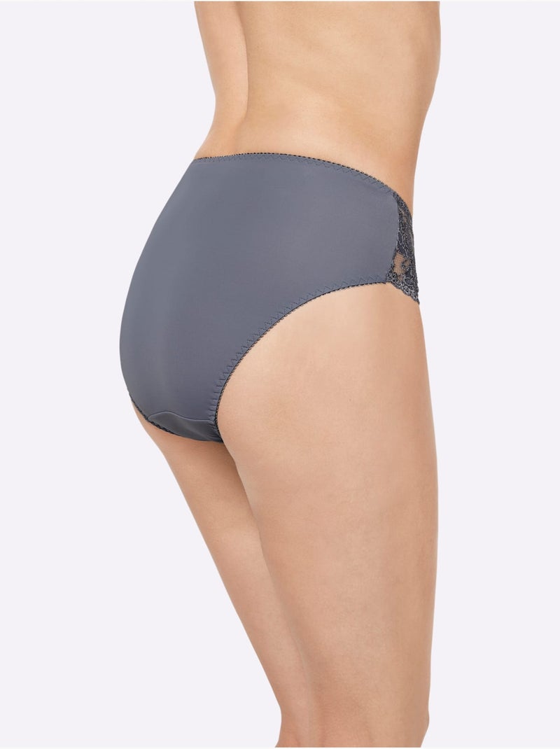 Slip Jersey Fin - Taille Standard - Witt - Lot de 2 Noir Gris - Kiabi