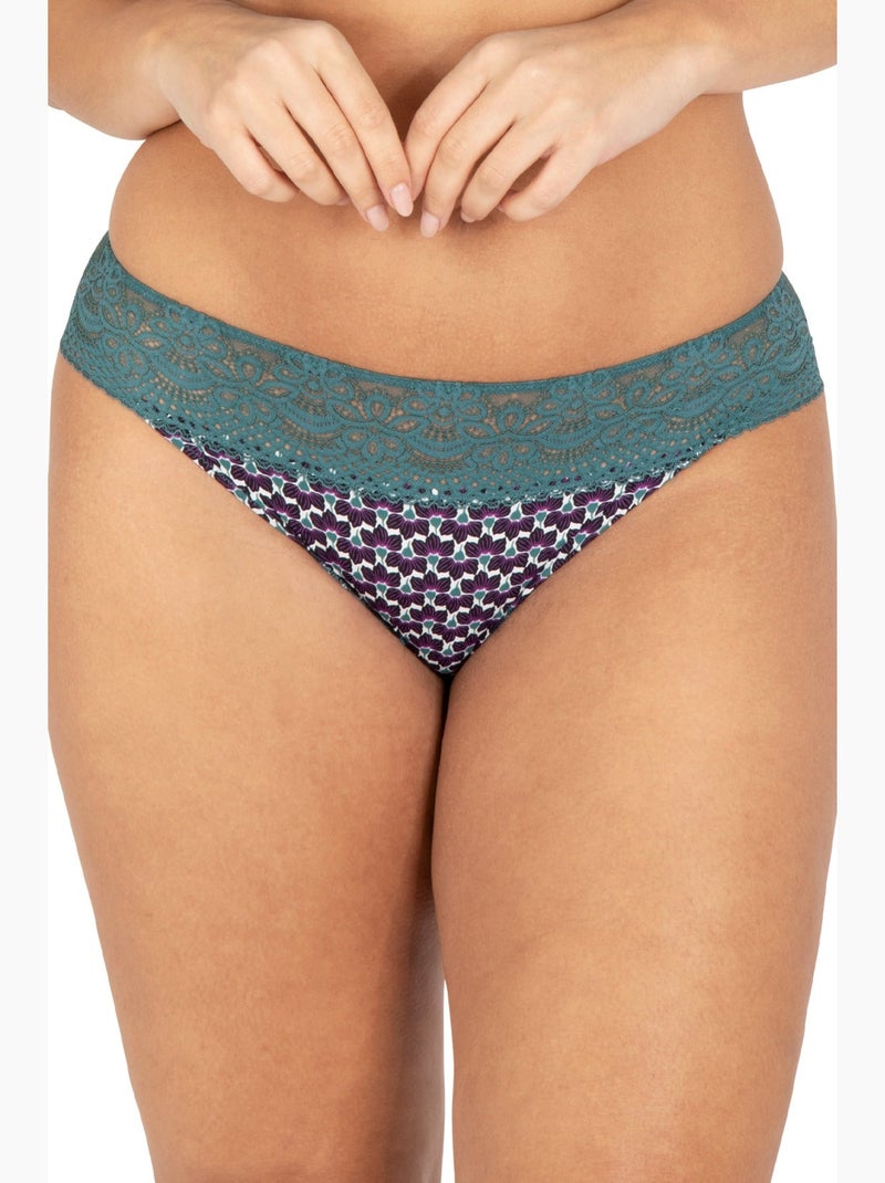 Slip l'irrésistible Violet/Vert - Kiabi