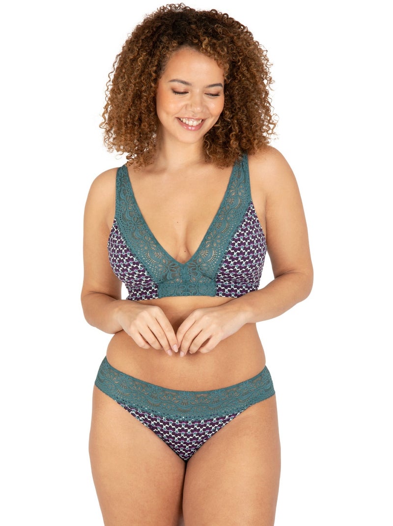 Slip l'irrésistible Violet/Vert - Kiabi