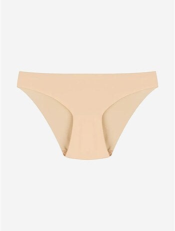 Slip lisse sans couture taille mi-haute à découpe laser penti