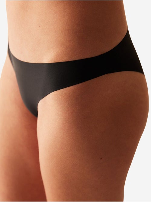 Slip lisse sans couture taille mi-haute à découpe laser penti - Kiabi