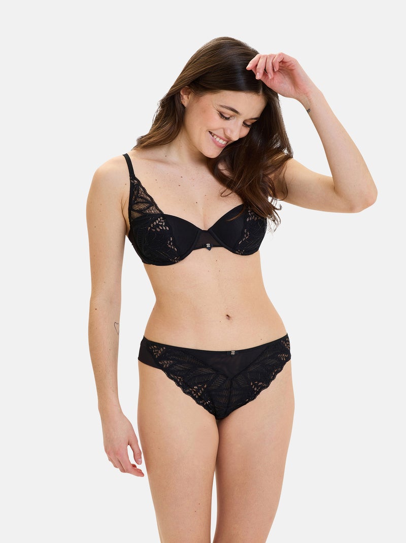 Slip Lou Billet Doux Noir - Kiabi