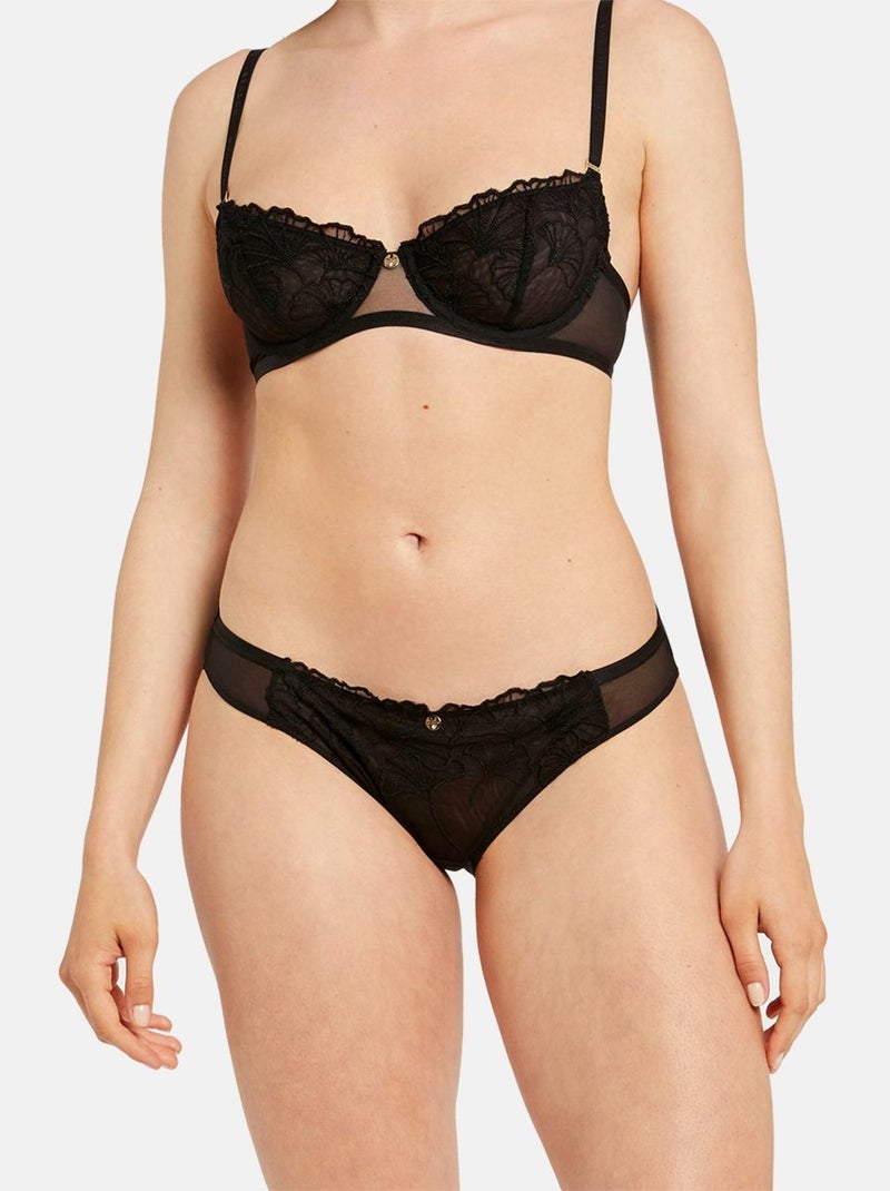 Slip MAUD - Morgan Lingerie Noir - Kiabi