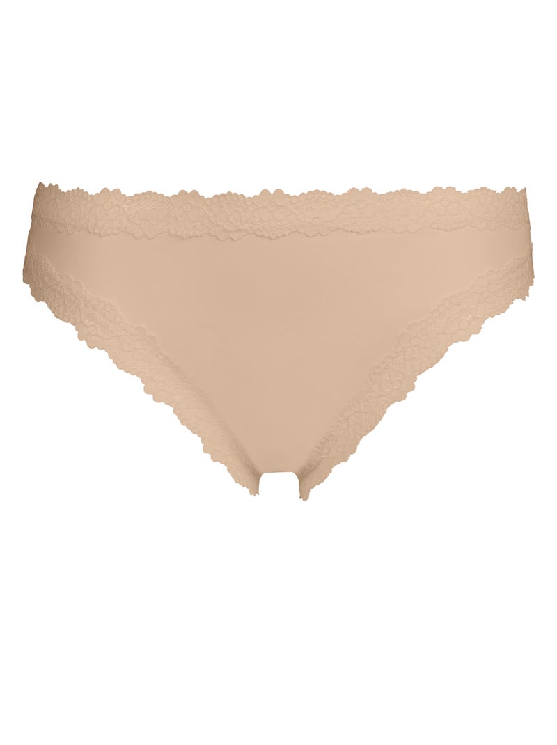 Slip Micro Dentelle Beige - Kiabi