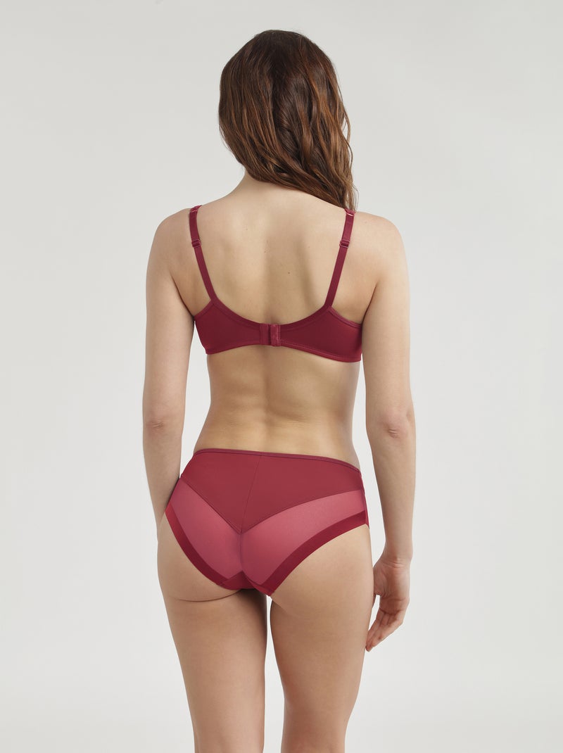 Slip Microfibre Generous Rouge bordeaux - Kiabi