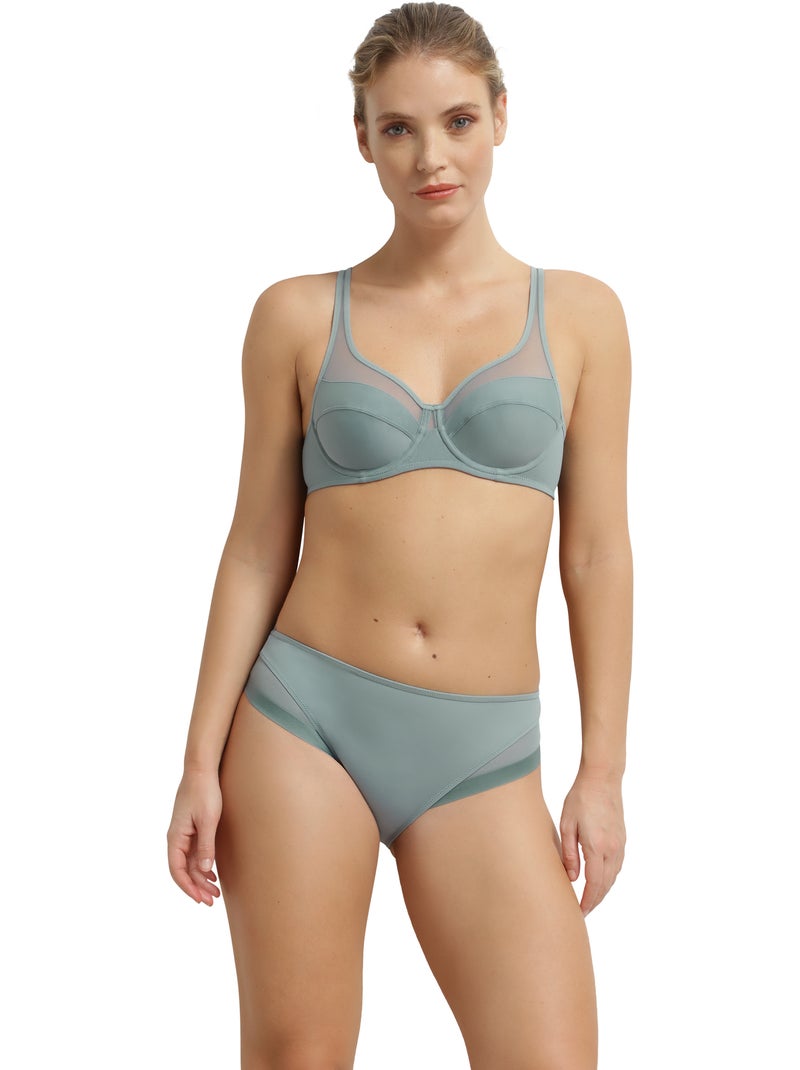 Slip Microfibre Generous Vert givrée - Kiabi