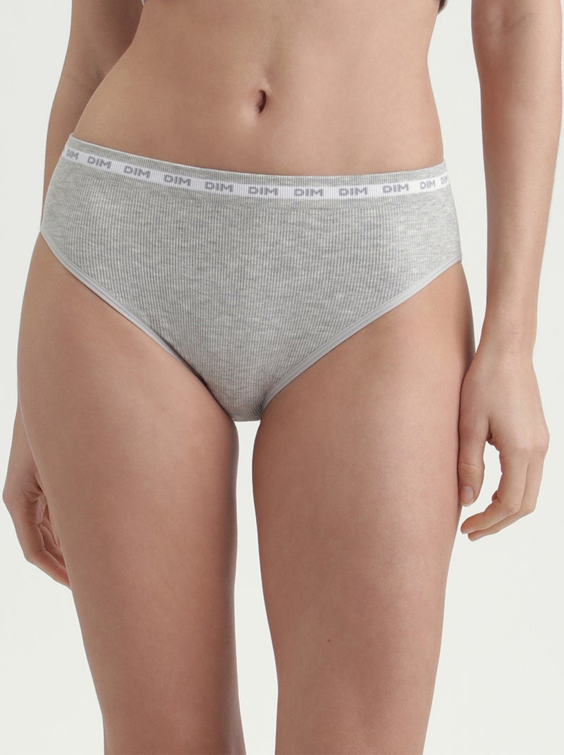 Slip microfibre sans couture Icons Seamless Gris chiné - Kiabi