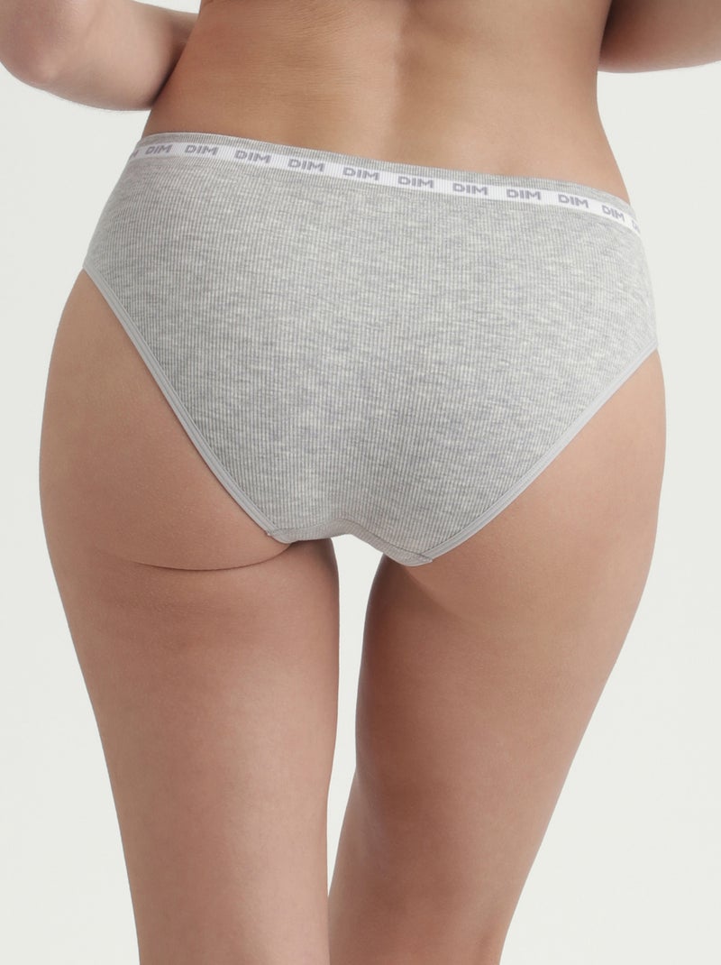 Slip microfibre sans couture Icons Seamless Gris chiné - Kiabi