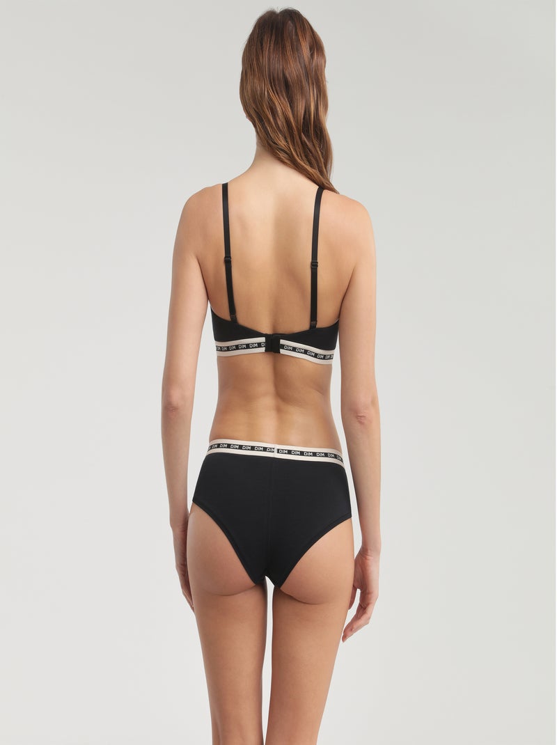 Slip microfibre sans couture Icons Seamless Noir - Kiabi