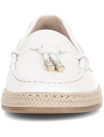 Slip-on crème en cuir