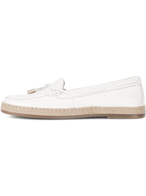 Slip-on crème en cuir - Kiabi