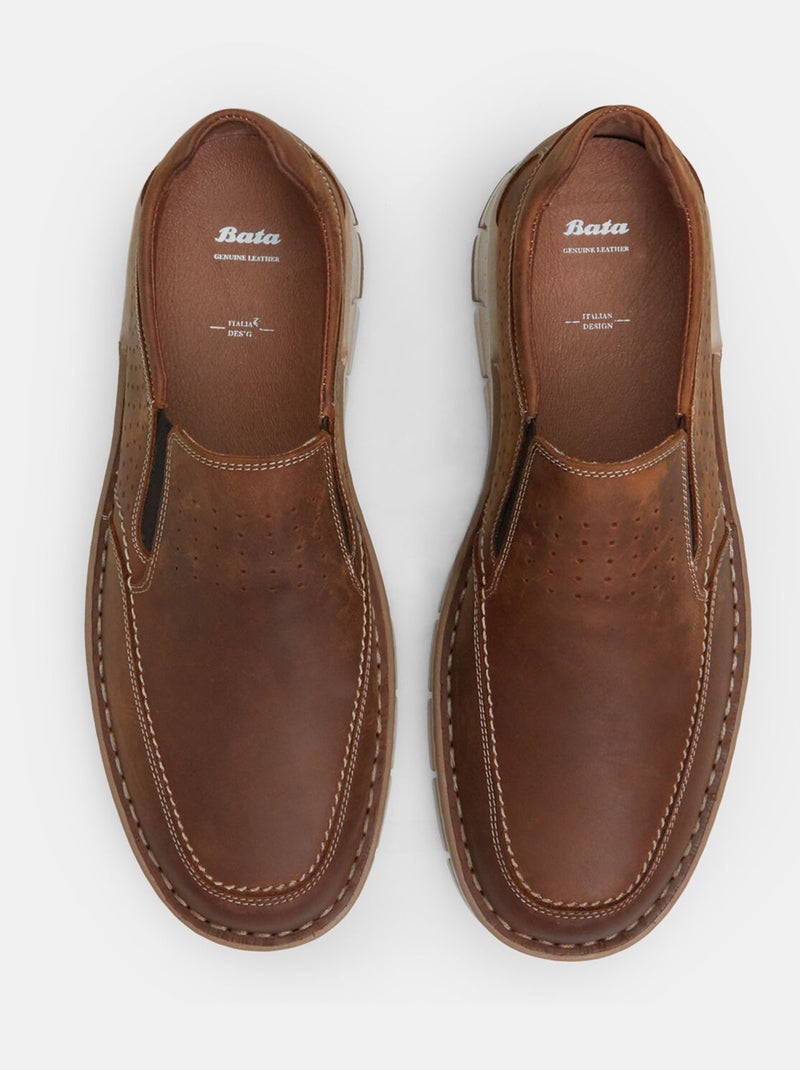 Slip-on en daim BATA Bronze - Kiabi