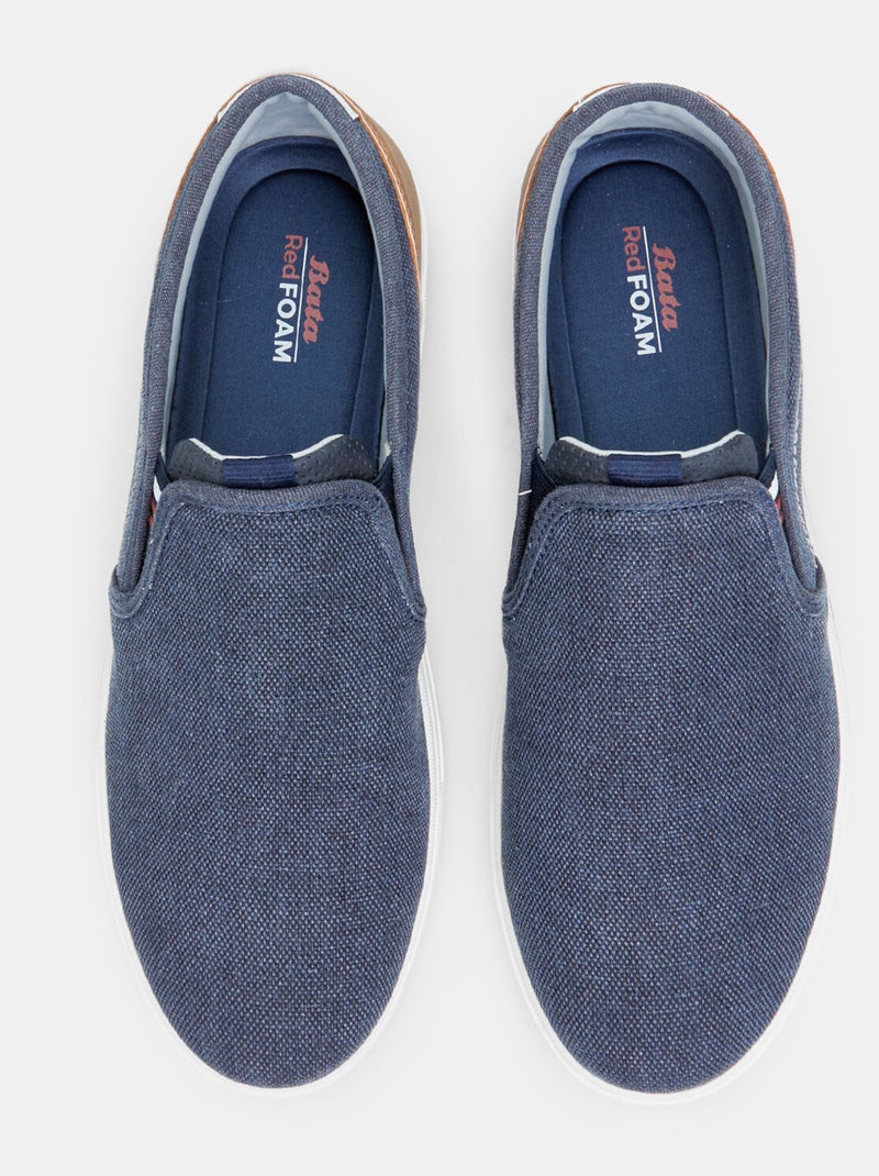 Slip on en toile BATA Bleu - Kiabi