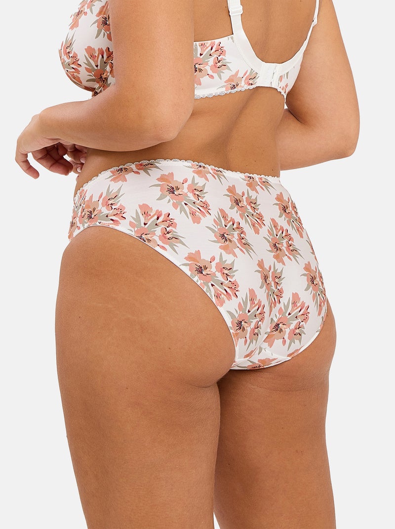 Slip oriane sans complexe lingerie Blanc Rose clair - Kiabi