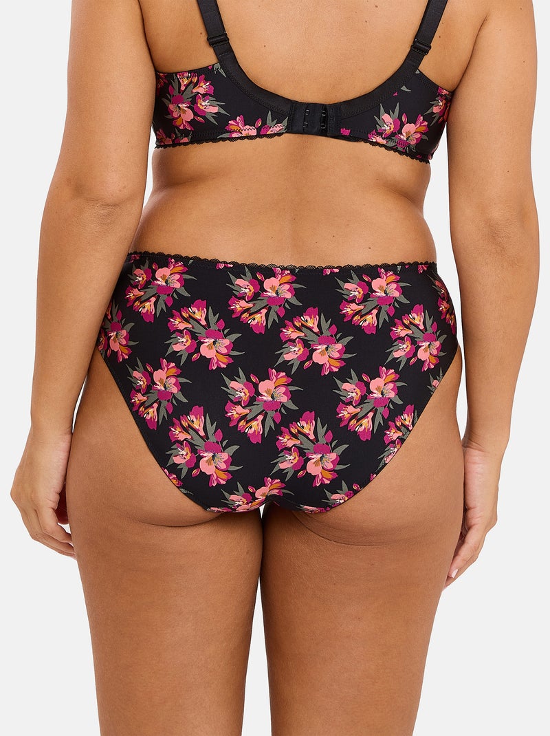 Slip oriane sans complexe lingerie Noir Rose foncé - Kiabi