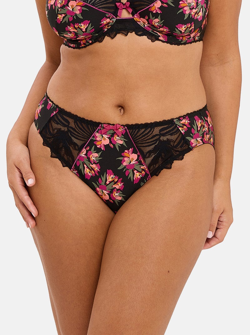 Slip Oriane Sans Complexe Noir Rose foncé - Kiabi