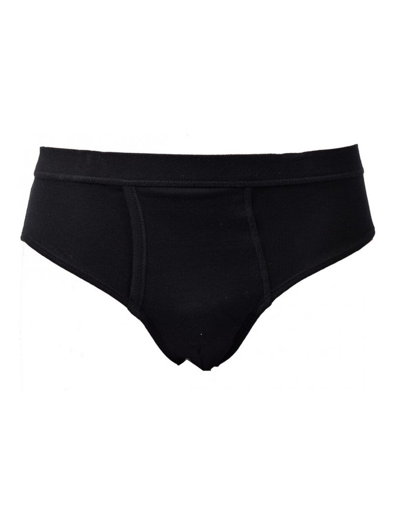 Slip Poche Homme TWINDAY Confort COTON BIO Noir - Kiabi