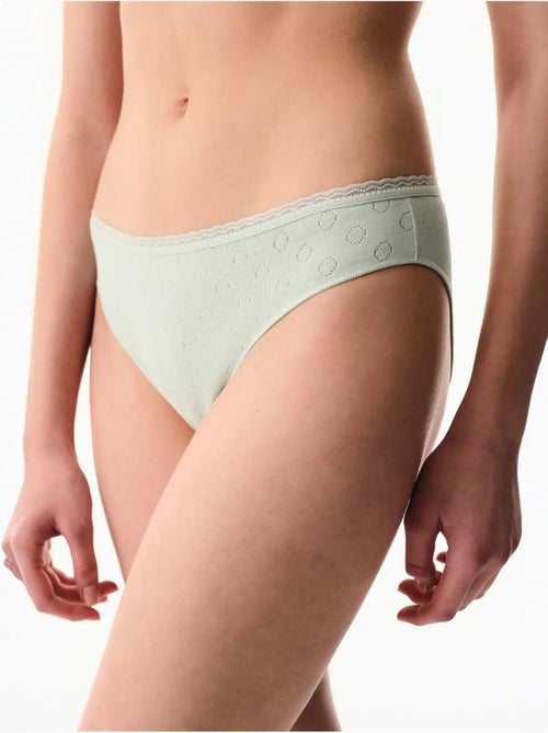 Slip pointelle fleuri penti - Kiabi Slip pointelle fleuri penti - Kiabi