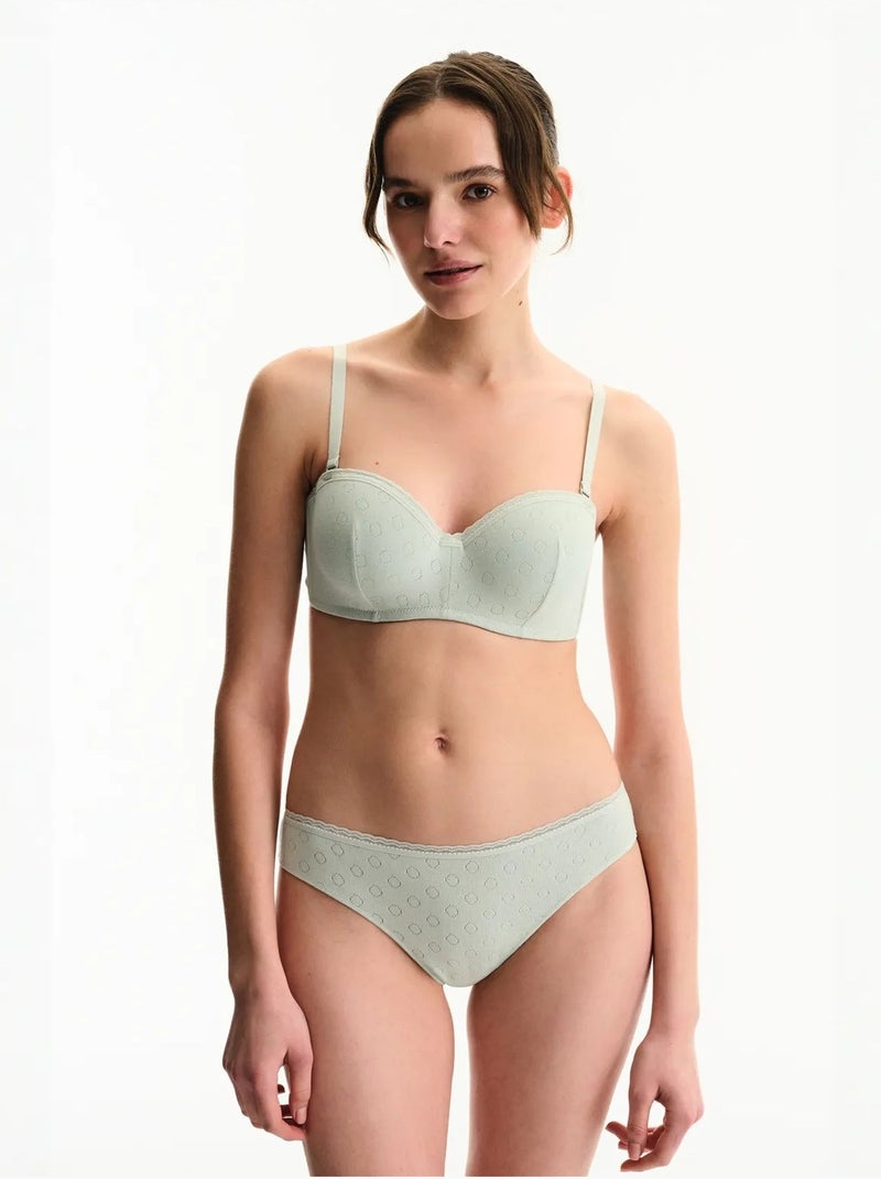 Slip pointelle fleuri penti Vert menthe - Kiabi