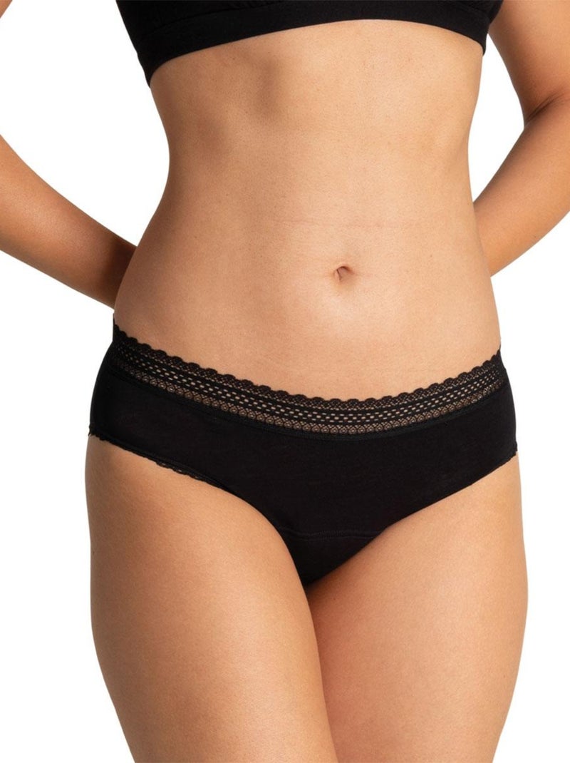 Slip pour les règles femme Athena Noir - Kiabi
