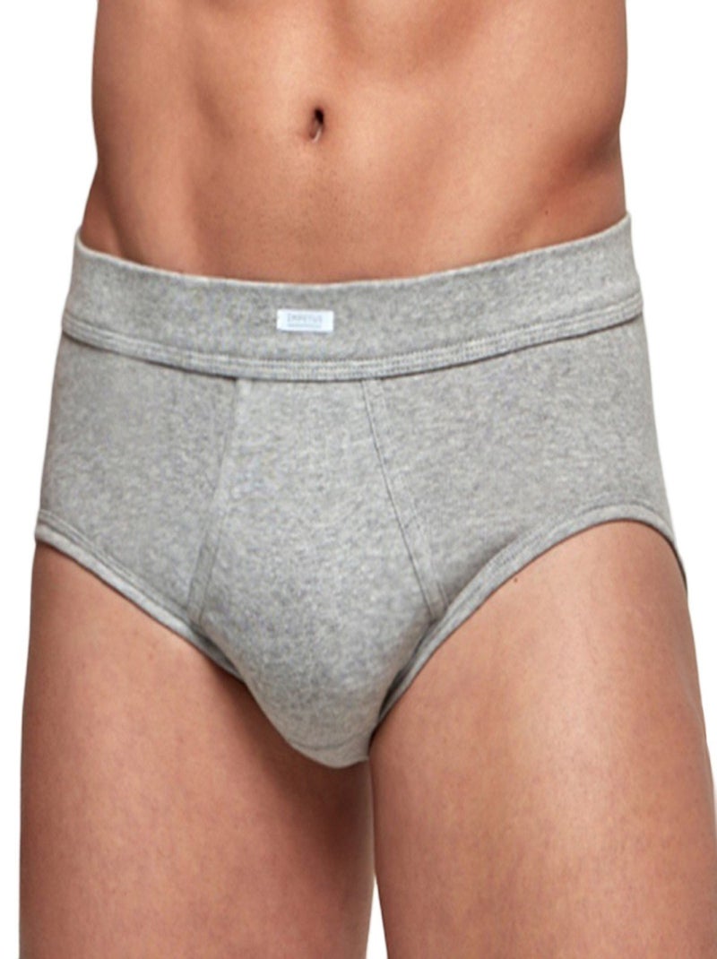 Slip pur coton Essentials Gris - Kiabi