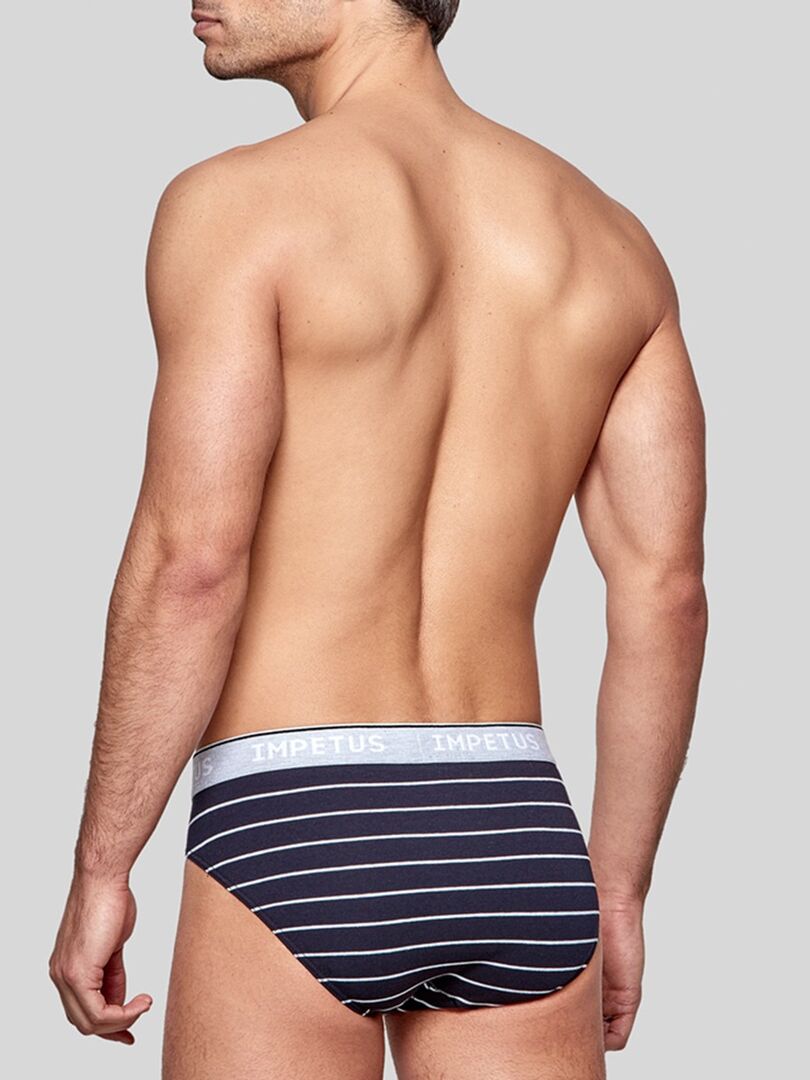 Slip Rayé En Coton Bio Cotton Organic Bleu Kiabi 24.00€