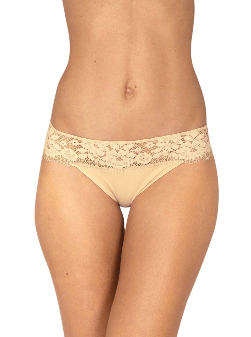 Slip RÉSILLE FLORALE Beige - Kiabi