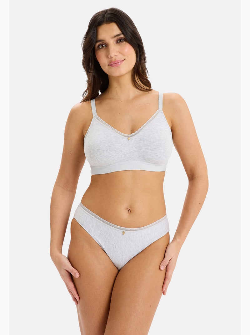 Slip romie sans complexe lingerie Gris - Kiabi