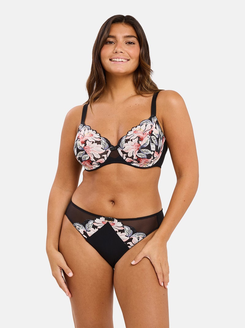 Slip rosa fantaisie sans complexe lingerie Noir Rose - Kiabi
