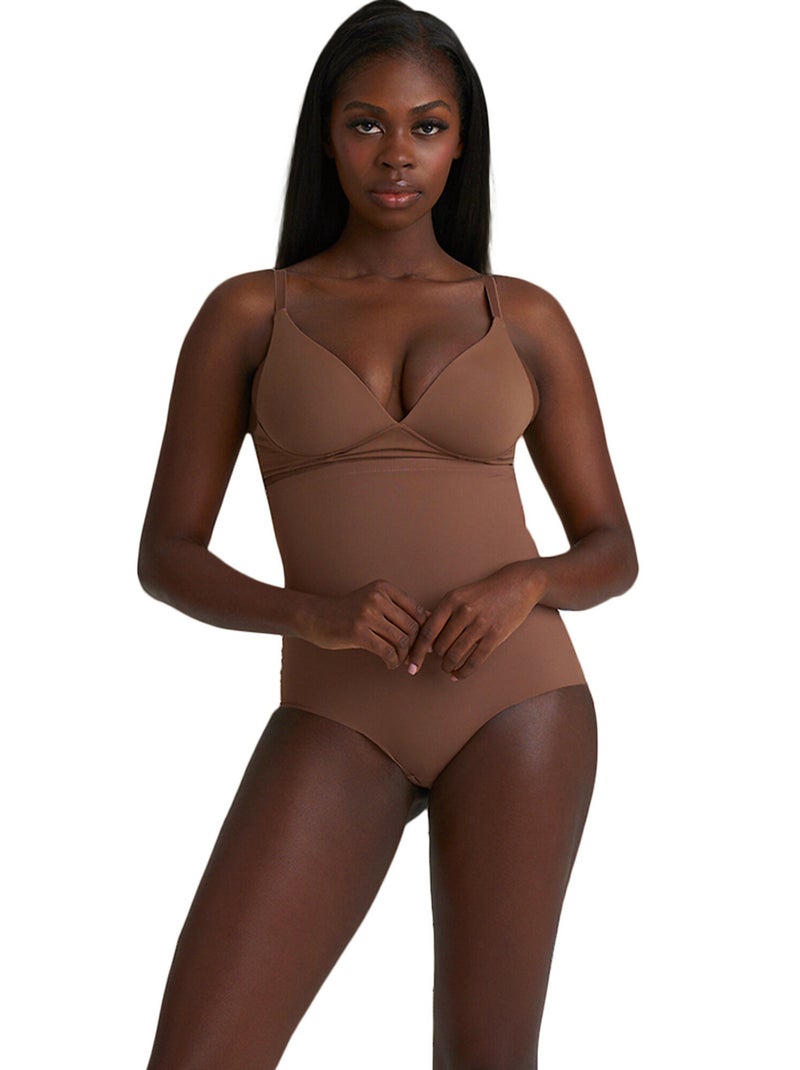 Slip sculptant taille ultra haute Sculpting Marron chocolat - Kiabi