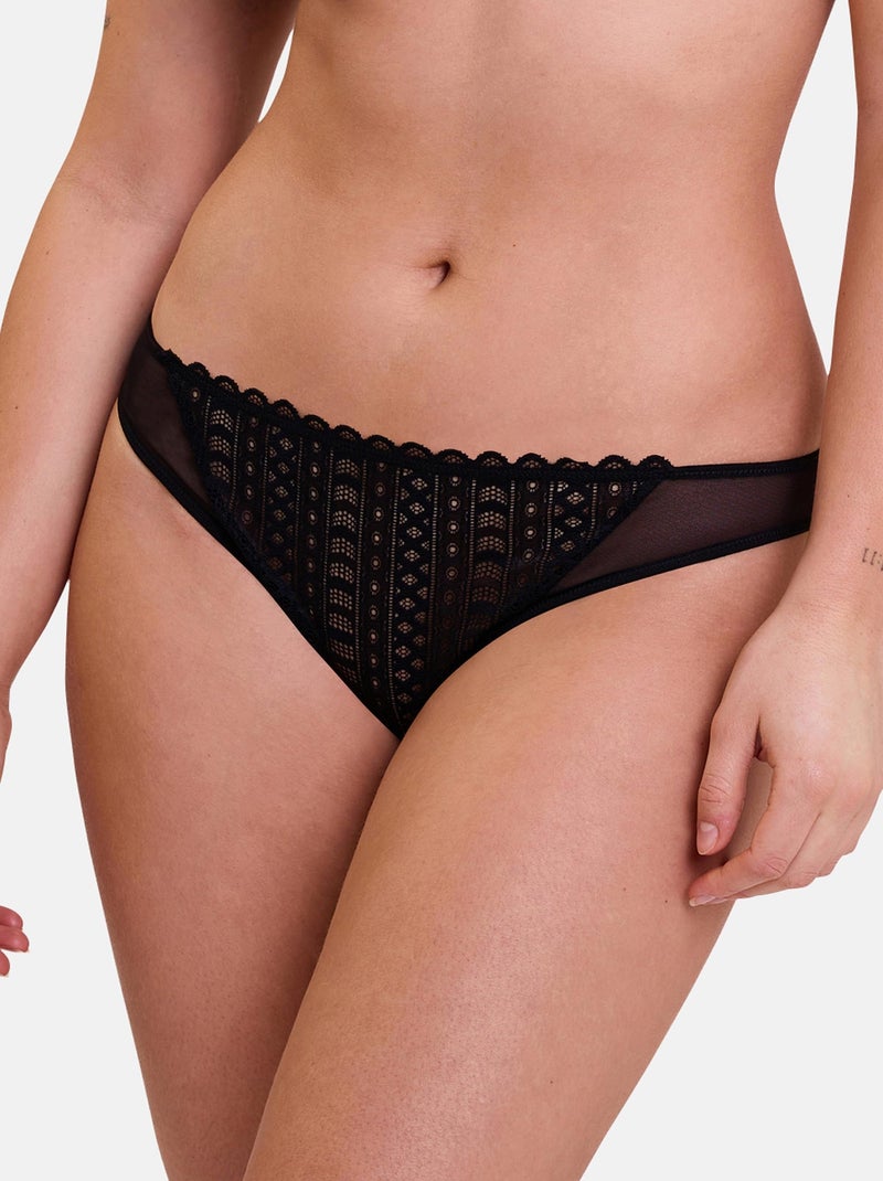 Slip Secrète Billet Doux Noir - Kiabi