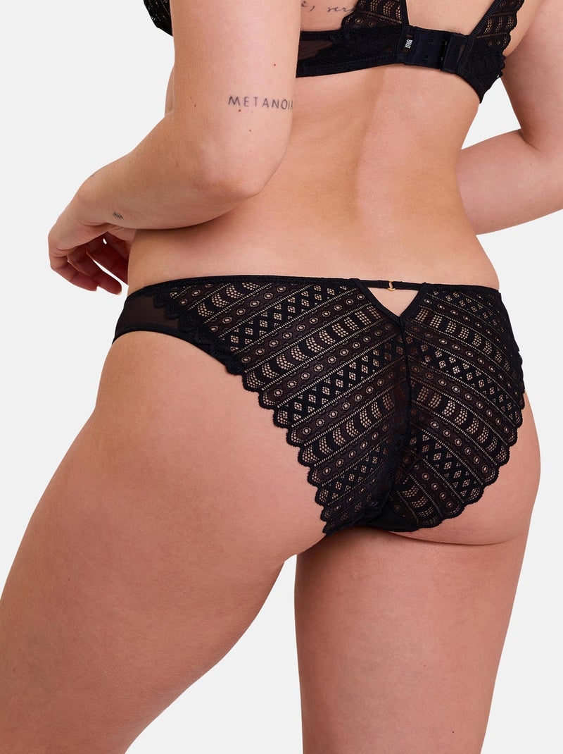 Slip Secrète Billet Doux Noir - Kiabi