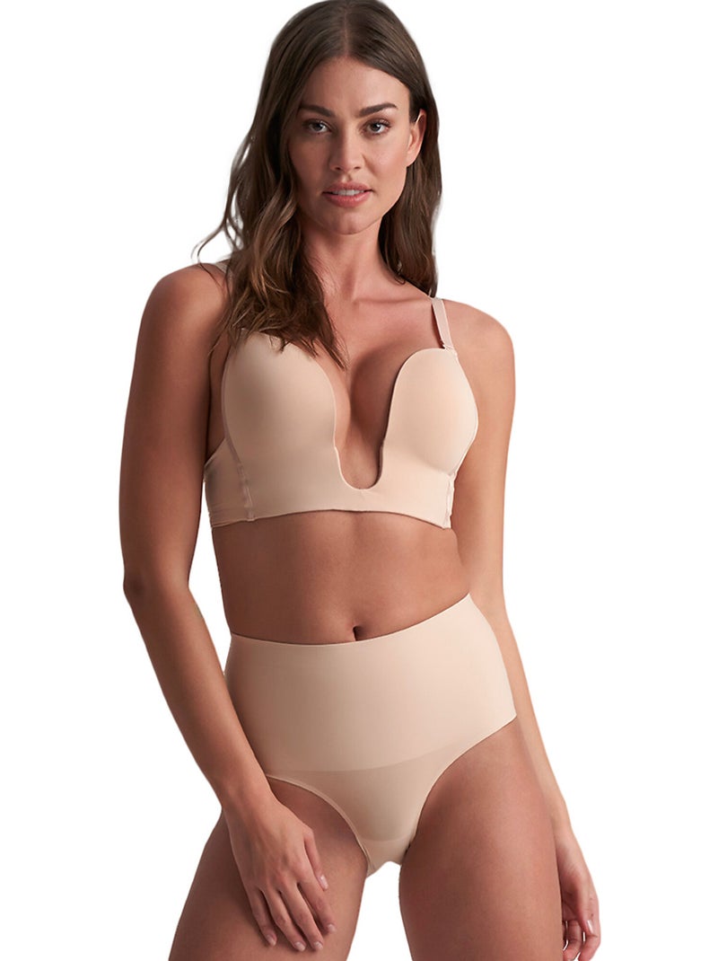 Slip shapewear taille haute gainée Beige - Kiabi