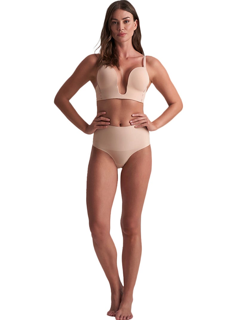 Slip shapewear taille haute gainée Beige - Kiabi