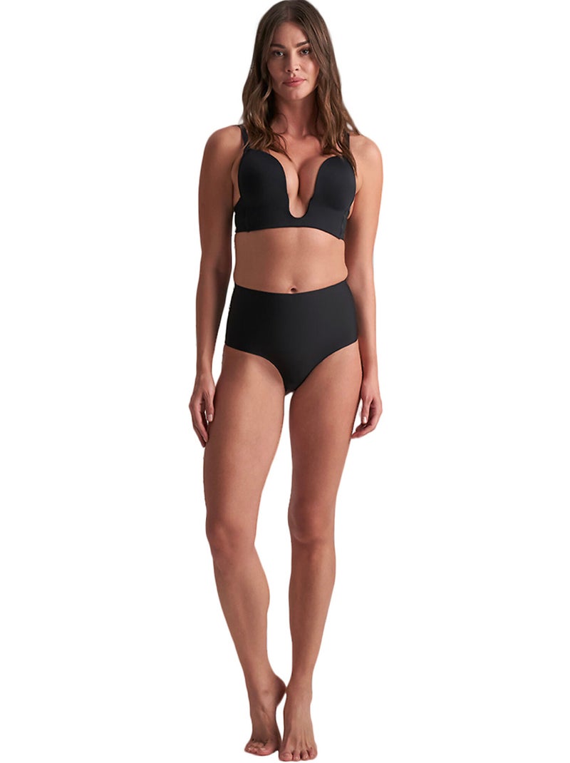 Slip shapewear taille haute gainée Noir - Kiabi