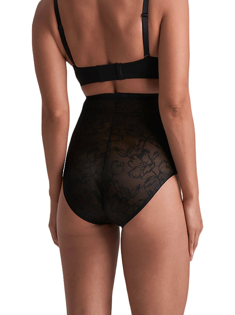 Slip shapewear taille ultra haute en dentelle Lacy Noir - Kiabi