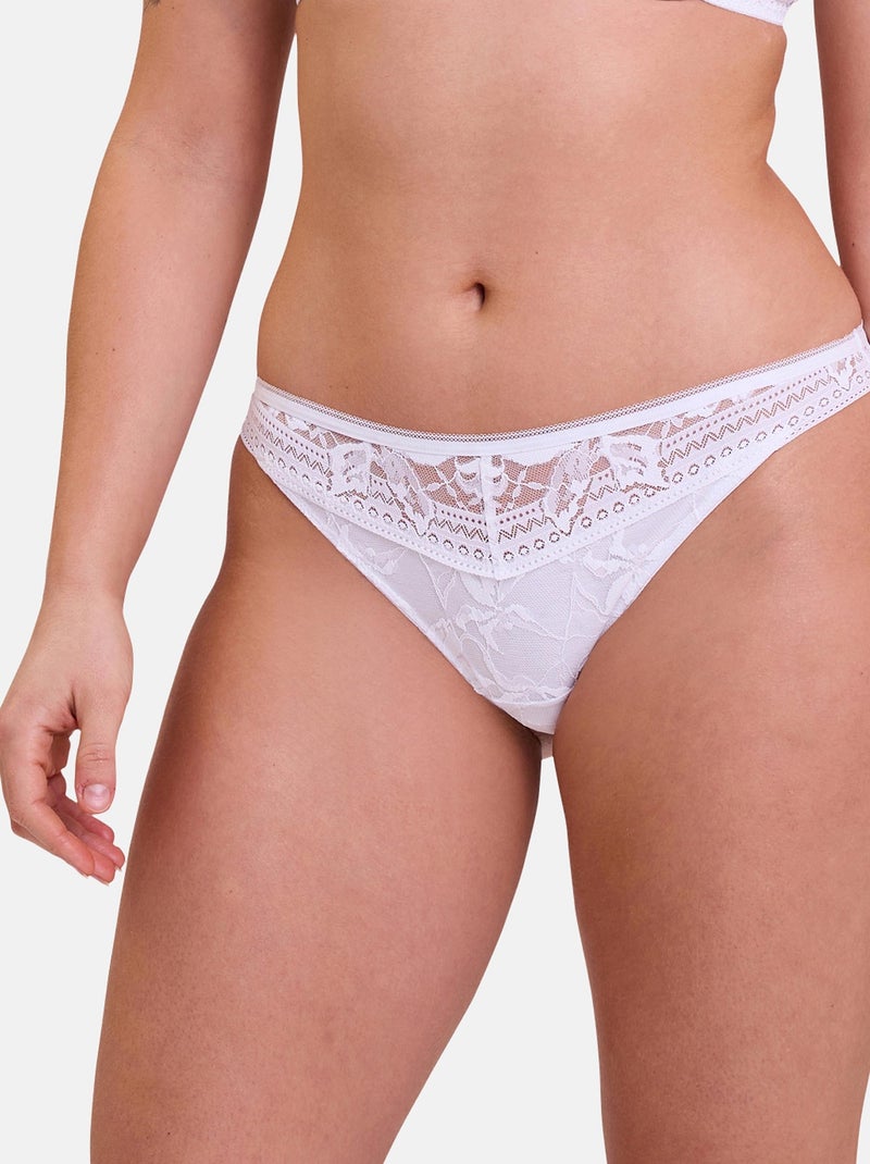 Slip Singulière Billet Doux Blanc - Kiabi