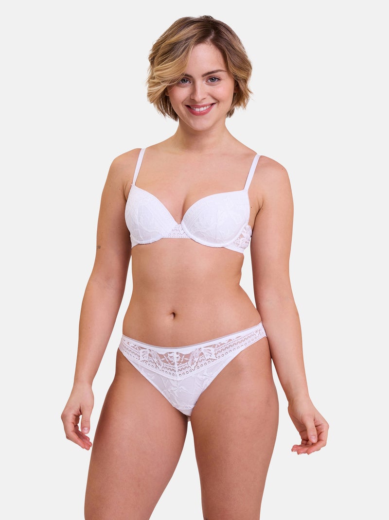 Slip Singulière Billet Doux Blanc - Kiabi