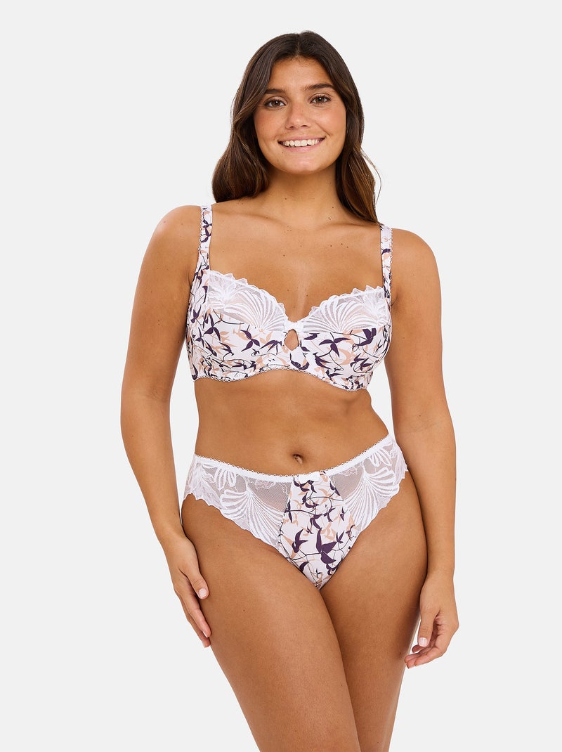 Slip sophie sans complexe lingerie Blanc Violet clair - Kiabi