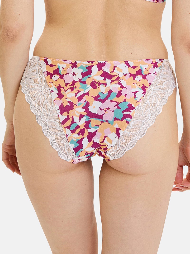 Slip suzan fantaisy sans complexe lingerie Blanc Rose - Kiabi