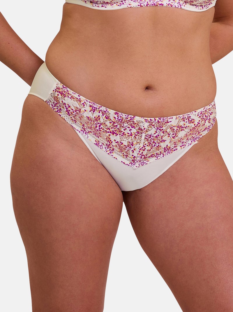 Slip Suzie Fantaisie Sans Complexe Blanc Rose - Kiabi