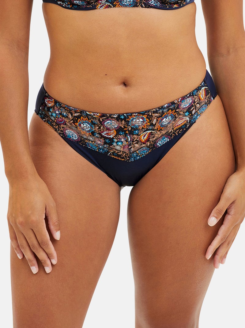 Slip Suzie Fantaisie Sans Complexe Bleu Jaune - Kiabi