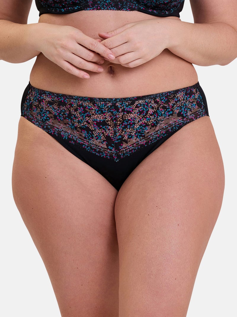 Slip Suzie Fantaisie Sans Complexe Noir Rose Bleu - Kiabi
