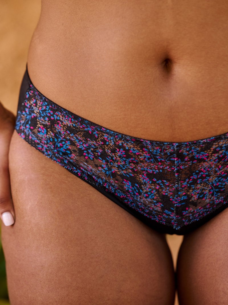 Slip Suzie Fantaisie Sans Complexe Noir Rose Bleu - Kiabi