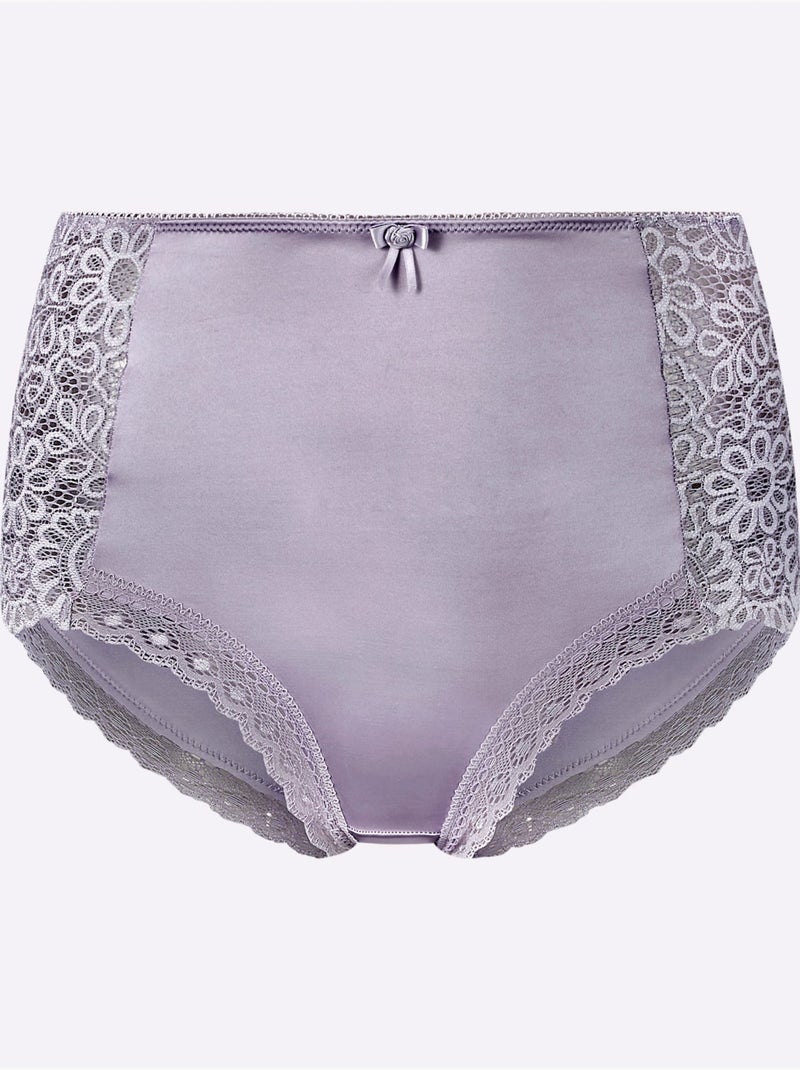 Slip Taille Haute - Taille Standard - Witt - Lot de 2 Parme - Kiabi