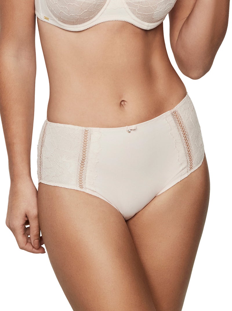 Slip taille haute AGATHA Beige - Kiabi