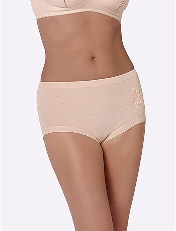Slip Taille Haute Côtes Fines - Taille Standard - Witt - Lot de 3