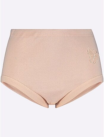 Slip Taille Haute Côtes Fines - Taille Standard - Witt - Lot de 3