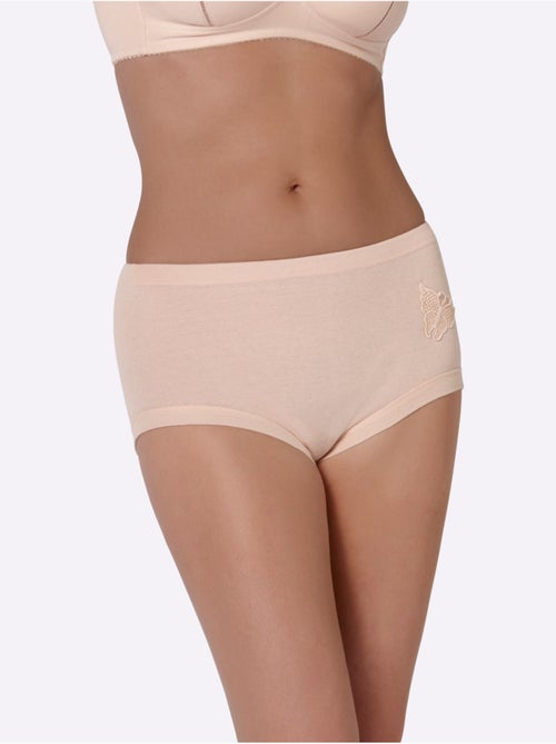 Slip Taille Haute Côtes Fines - Taille Standard - Witt - Lot de 3 - Kiabi