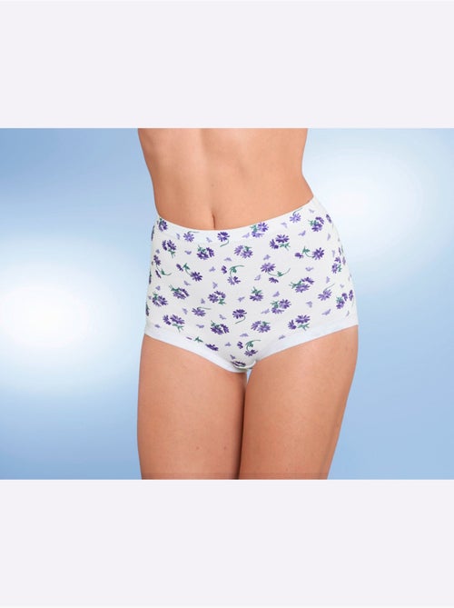 Slip Taille Haute Côtes Fines - Taille Standard - Witt - Lot de 5 - Kiabi